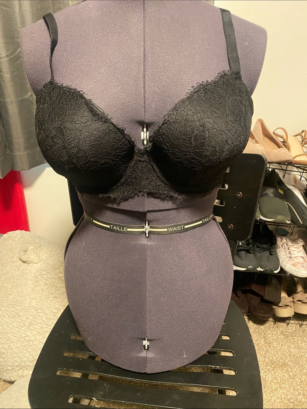 Victoria's Secret Black Lace Push-Up Bra
